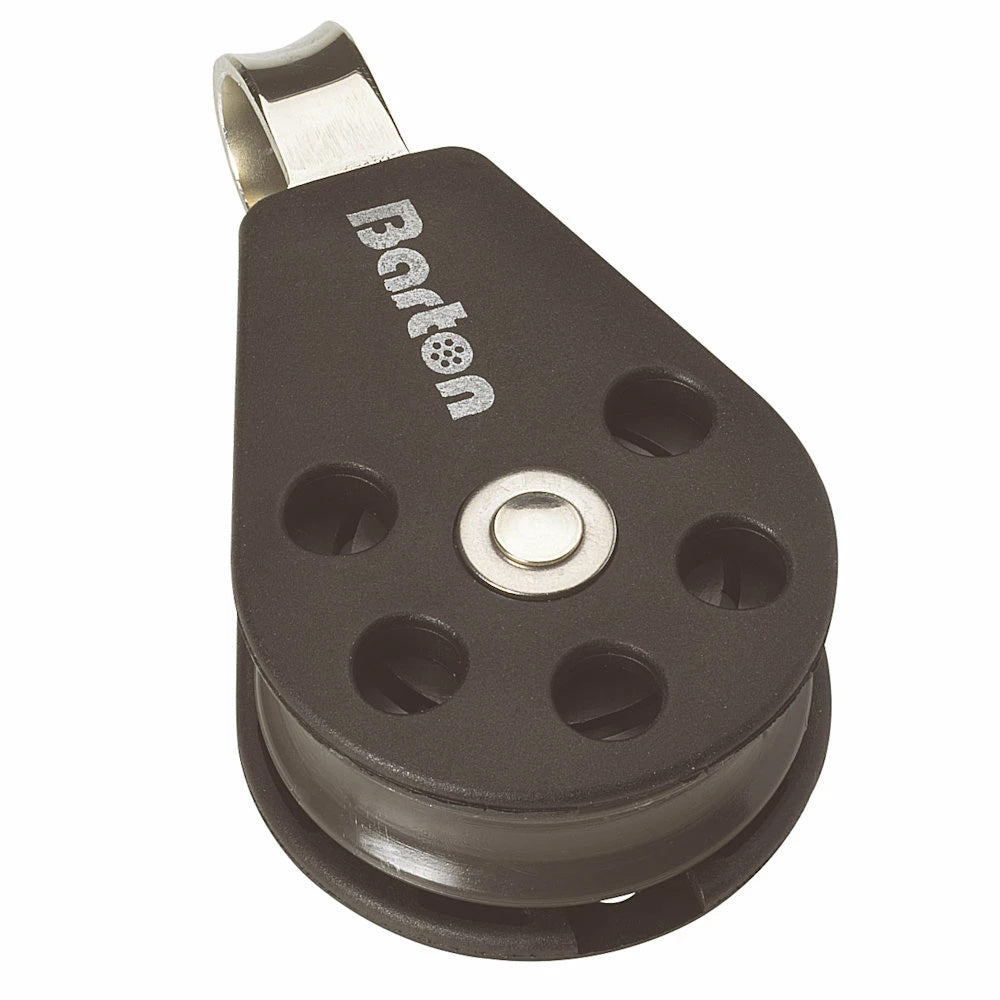 Barton Marine N01110 Size 1 30mm Plain Bearing Pulley Block with Single Fixed Eye