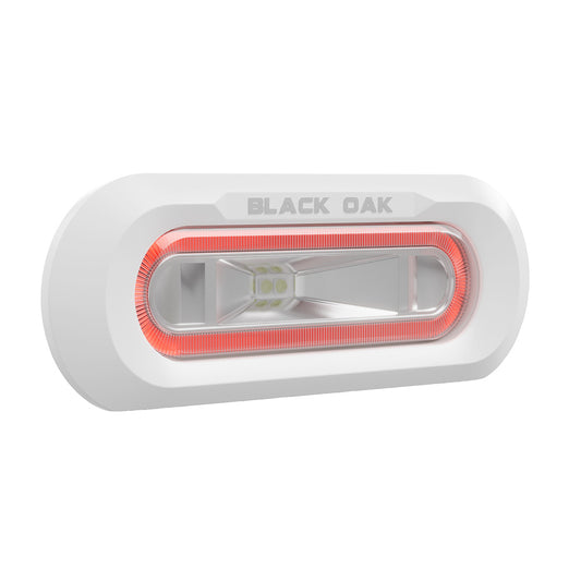 Black Oak LED MLPS-FR Low Pro Marine Spreader Light - Flush Mount with Red LED