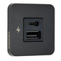 Scanstrut SC-TILE-10 USB-A/USB-C Interior Charging Socket - 12/24V - Black Bezel