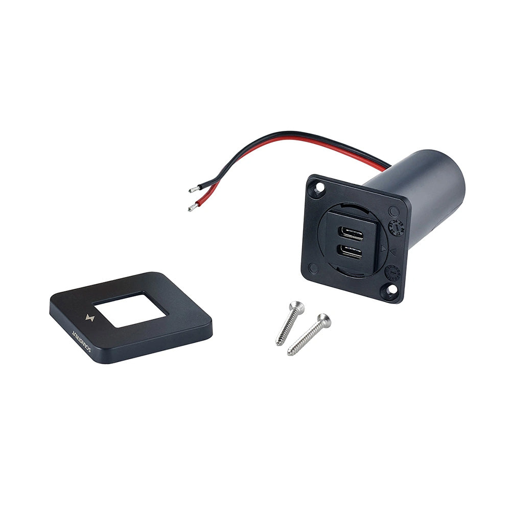 Scanstrut TILE USB-C Interior Charging Socket SC-TILE-20 - 12/24V - Black Bezel