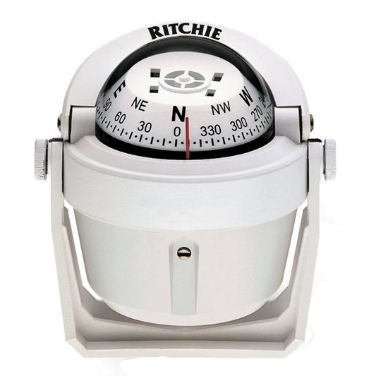 Ritchie B - 51W Explorer Compass - Bracket Mount - White - gca - commerce