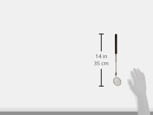 Ullman HTC-2 Pocket Size Telescoping Inspection Mirror with 2.25 inch Round Mirror and Black Handle - Perfect for Mechanics, Contractors, HVAC Technicians, and Trade Professionals