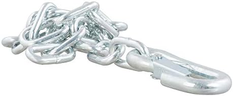 Curt Manufacturing 80313 Grade 30 Plus 1/4 Inch x 24 Inch J27 Steel Chain for Heavy-Duty Applications