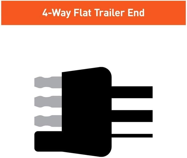 Curt Manufacturing 58032 4-Way Flat Connector Plug with 48-Inch Wires (Trailer Side)