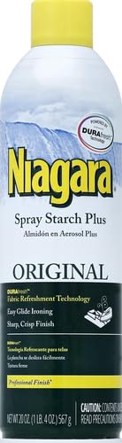 Faultless Niagara Original Spray Starch – 20 oz | Crisp Finish, Odor-Free, Iron Glide Formula (Pack of 1)