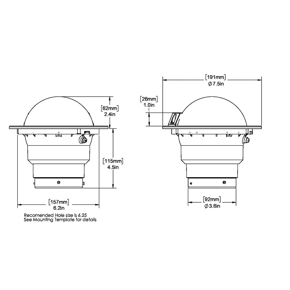 Ritchie FB - 500 Globemaster Compass - Flush Mount - Black - 12V - 5 Degree Card - gca - commerce