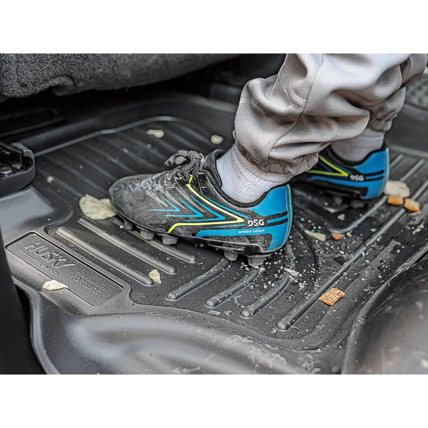 Husky Liners 78371 24 C Tacoma Hybrid Crew Cab Rear Floor Liner in Black