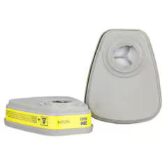 3M 6003 Gas/Vapor Cartridges – Acid Gases & Organic Vapor Protection, Yellow, 6000 Series (2 Cartridges/Pack)