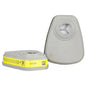 3M 6003 Gas/Vapor Cartridges – Acid Gases & Organic Vapor Protection, Yellow, 6000 Series (2 Cartridges/Pack)
