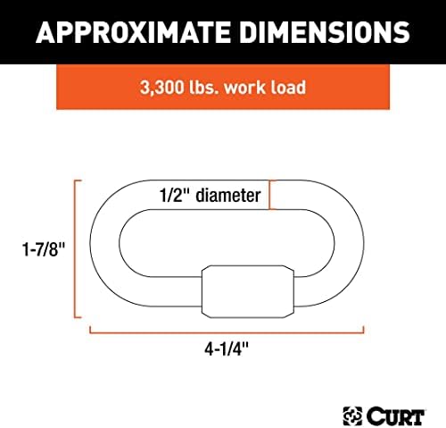 Curt Manufacturing 82932 1/2 Inch Threaded Link with 3300 lb Capacity