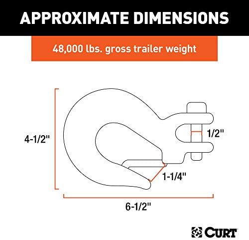 Curt Manufacturing 81980 1/2 Inch Clevis with Latch Grade 80