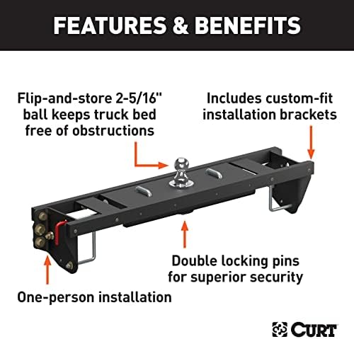 Curt Manufacturing 60690 Gooseneck Hitch Kit for 2020 Chevrolet Silverado/Sierra 2500/3500 Crew Cab & Chassis