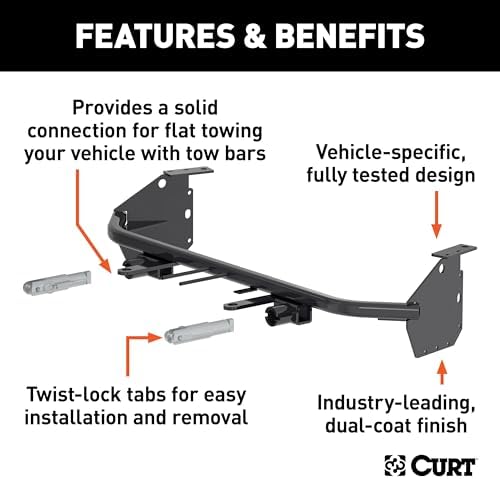 Curt Manufacturing 70148 18 C Equino X Custom Tow Bar Base Plate with Lower Shutters