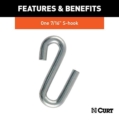 Curt Manufacturing 80040 1/4 Inch x 23 Inch Safety Chain Assembly Grade 30 Plus