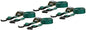 Curt Manufacturing 83016 Cambuckle Strap Pack - 15 ft Dark Green with Rubber Coated Hooks (4 Pack)
