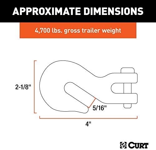 Curt Manufacturing 81503 5/16-Inch Clevis Grab Hook for Heavy-Duty Towing and Lifting