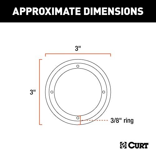 Curt Manufacturing Black Plastic Trim Ring for J701 - Durable Automotive Accessory