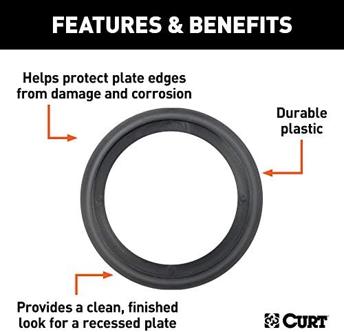 Curt Manufacturing Black Plastic Trim Ring for J701 - Durable Automotive Accessory