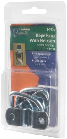 Curt Manufacturing 83731 1200 lb Capacity Zinc Plated D-Ring (2 Pack)