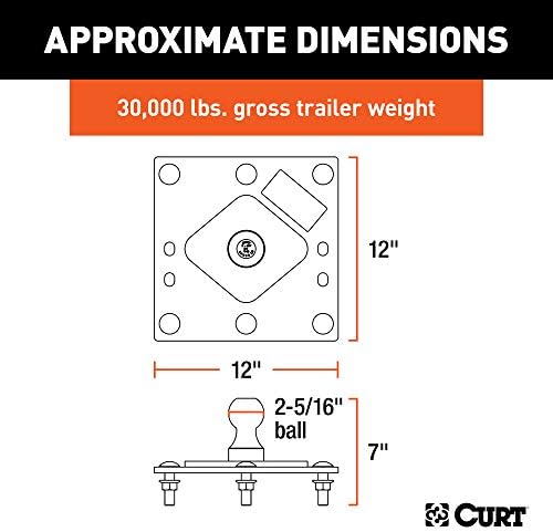 Curt Manufacturing Hitch Plate with Ball - Part Number 61100