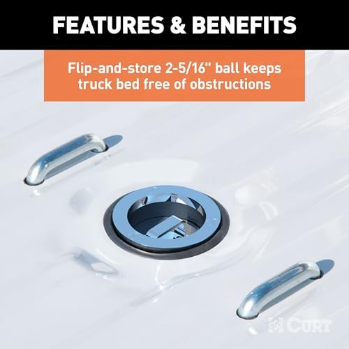 Curt Manufacturing 60720 Double Lock Gooseneck Kit for F250/F350 and 2012-2019 F450 (Non-Cab & Chassis)