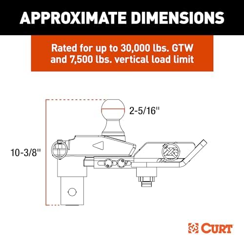 Curt Manufacturing Multifit OEM Puck System Gooseneck Ball with 4-Inch Offset - Part Number 60663