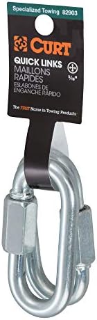 Curt Manufacturing 82903 5/16 Inch Quick Link (2 Pack) for Secure Chain and Cable Connections