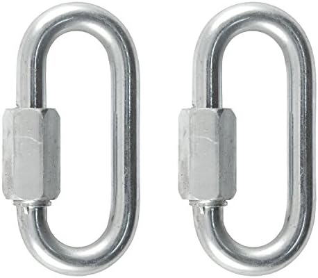 Curt Manufacturing 82903 5/16 Inch Quick Link (2 Pack) for Secure Chain and Cable Connections