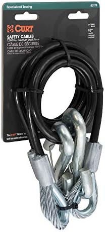 Curt Manufacturing Trailer Safety Cable 7500 lb Capacity - Part 80176