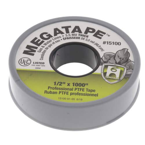 Hercules PTFE MEGATAPE – 1/2" x 1000" (Grey) | Heavy-Duty Thread Seal Tape for Plumbing & Industrial Use