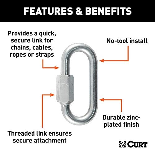 Curt Manufacturing 82900 5/16-Inch Threaded Link with 1760 lb Capacity