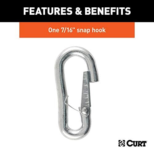 Curt Manufacturing 80313 Grade 30 Plus 1/4 Inch x 24 Inch J27 Steel Chain for Heavy-Duty Applications