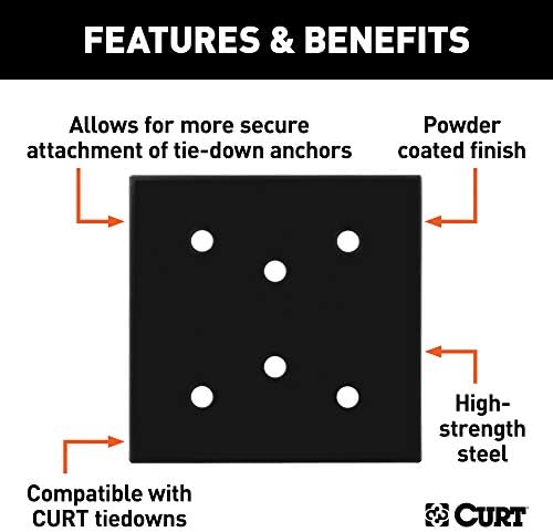 Curt Manufacturing Gloss Black Backing Plate for J600 and J704 Models - Part 83607