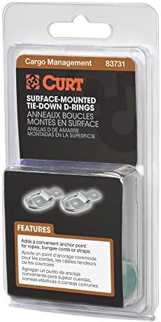 Curt Manufacturing 83731 1200 lb Capacity Zinc Plated D-Ring (2 Pack)
