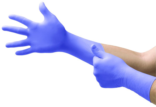 Ansell MICROFLEX® Supreno EC SEC-375 Nitrile Exam Gloves – Large, Extended Cuff, Violet Blue, Box of 50