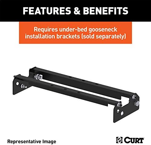 Curt Manufacturing Flat Hitch Plate 13 x 48 Inches with 2 1/2-Inch Welded D-rings, Part 65500