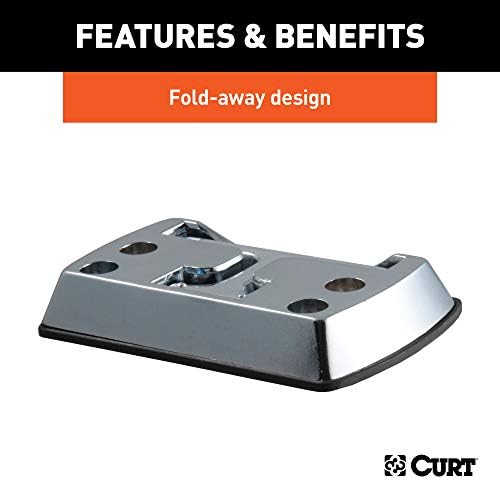 Curt Manufacturing 83060 Single Hideaway Foldaway Rope Hook in Chrome