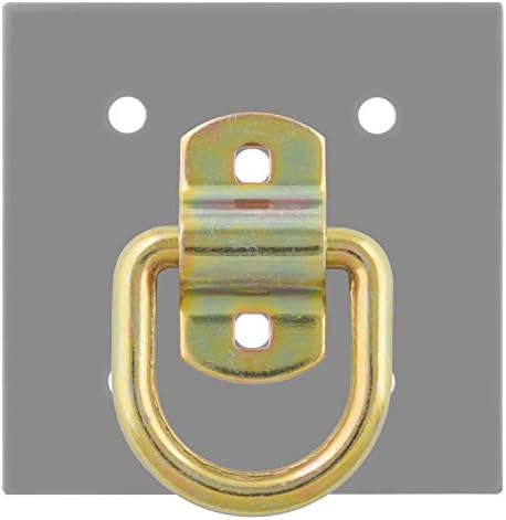 Curt Manufacturing 83740 3600 lb Capacity Yellow Zinc Plated Hitch D-ring with Mounting Bracket