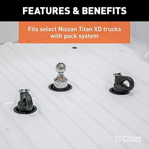 Curt Manufacturing OEM Puck 2-5/16 Inch Gooseneck Kit for Ford F-250/F-350, GM 2500/3500, Titan with 13 C and 16 C Bed Applications