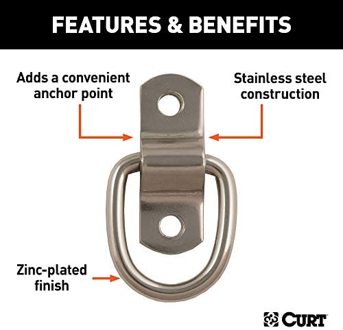 Curt Manufacturing 83732 1200 Lb Capacity Stainless Steel D-Ring