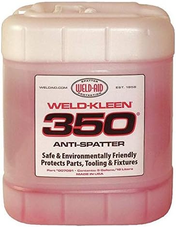 Weld-Aid Weld-Kleen 350® Anti-Spatter – 5 Gallon Pail, Water-Based, Red (Part #007091)