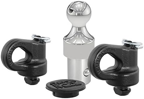 Curt Manufacturing OEM Compatible Gooseneck Ball and Safety Chain Anchor Kit for Ford GMS Titan X D - Part 60692