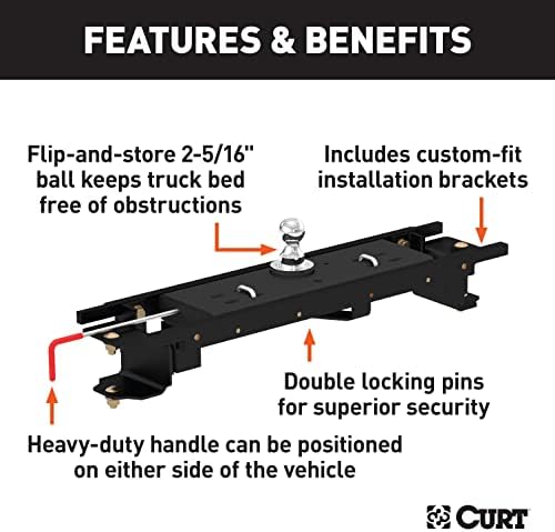 Curt Manufacturing 60751 Tundra 6.5 ft Doublelock Gooseneck Hitch Kit