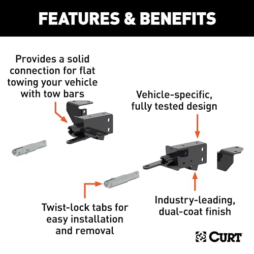 Curt Manufacturing 70147 21 C Bronco Custom Tow Bar Base Plate with Twistlock Tabs