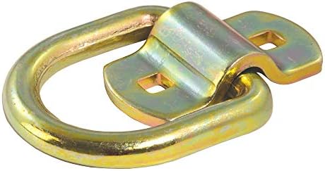 Curt Manufacturing 83740 3600 lb Capacity Yellow Zinc Plated Hitch D-ring with Mounting Bracket