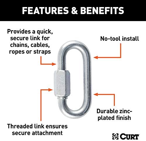 Curt Manufacturing 82931 7/16 Inch Threaded Link with 2640 lb Capacity