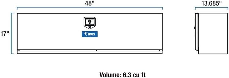 UWS EC40001 48" Aluminum Heavy-Wall Single-Door Topside Truck Tool Box