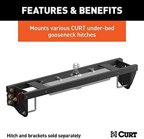 Curt Manufacturing 60701 Double Lock EZR Gooseneck Install Brackets for Chevrolet Silverado and GMC Sierra 2500/3500