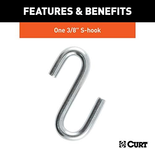 Curt Manufacturing 80020 3/16 Inch x 24 Inch Safety Chain Assembly Grade 30 Plus