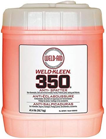 Weld-Aid Weld-Kleen 350® Anti-Spatter – 5 Gallon Pail, Water-Based, Red (Part #007091)